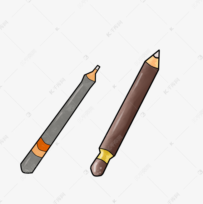 手绘女士眼线笔插画