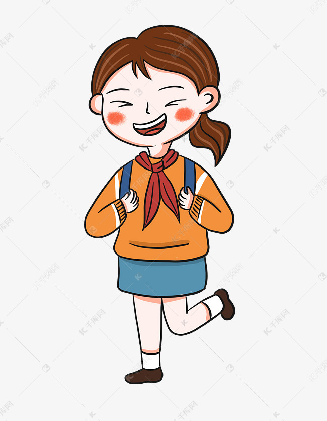 开学日学生开心上学的人物下载素材图片免费下载-千库网