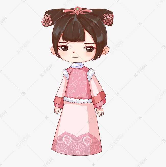 手绘如懿传q版人物宫女