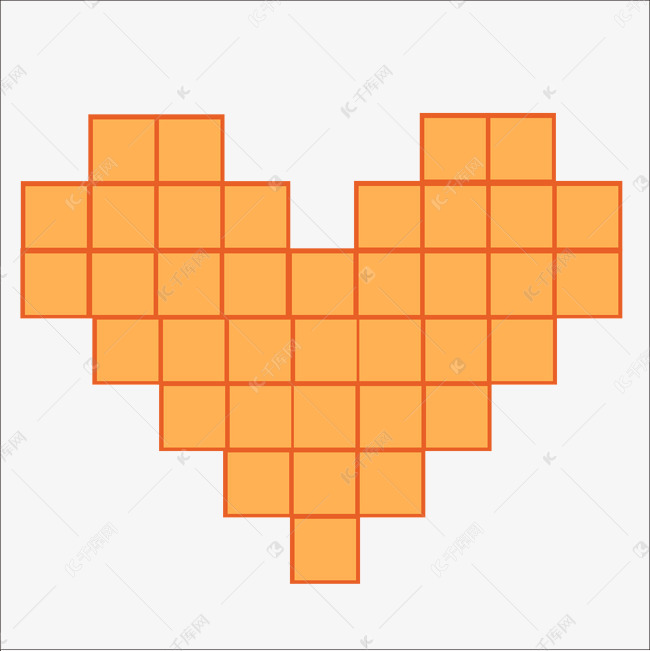 214情人节方格爱心