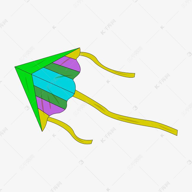 手繪美麗的風箏插畫