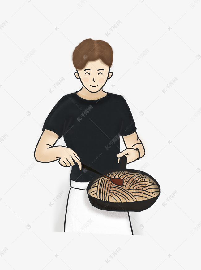 完美男人煮面元素