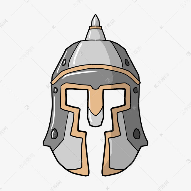 手绘大力王头盔插画