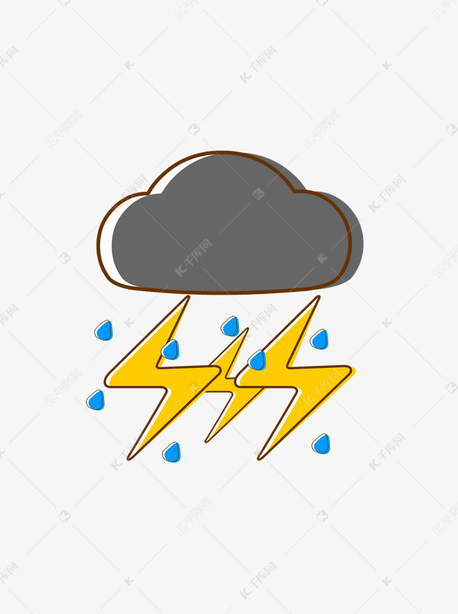 ps雷雨天气素材图案
