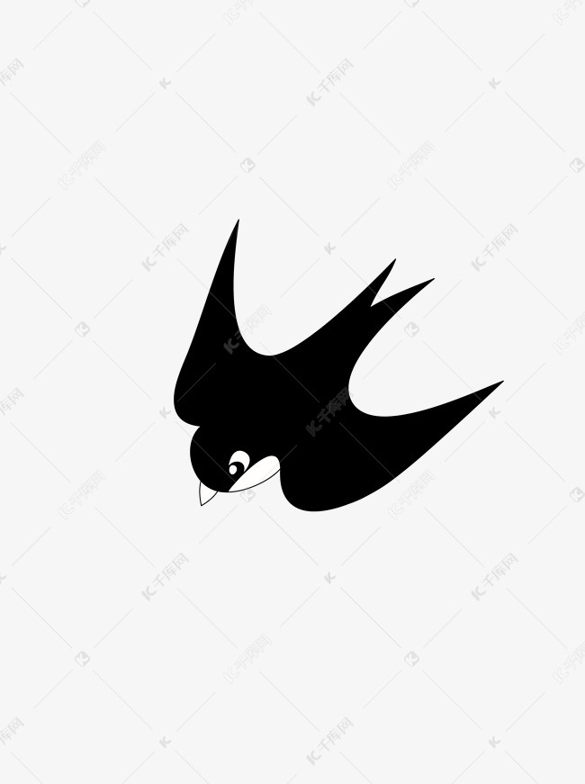 矢量手绘小燕子