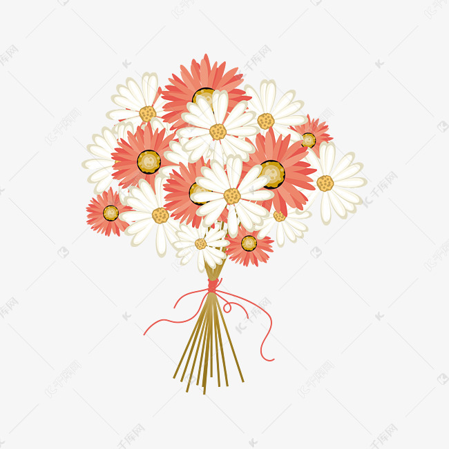 矢量手绘卡通花束素材图片免费下载 高清卡通手绘psd 千库网 图片编号