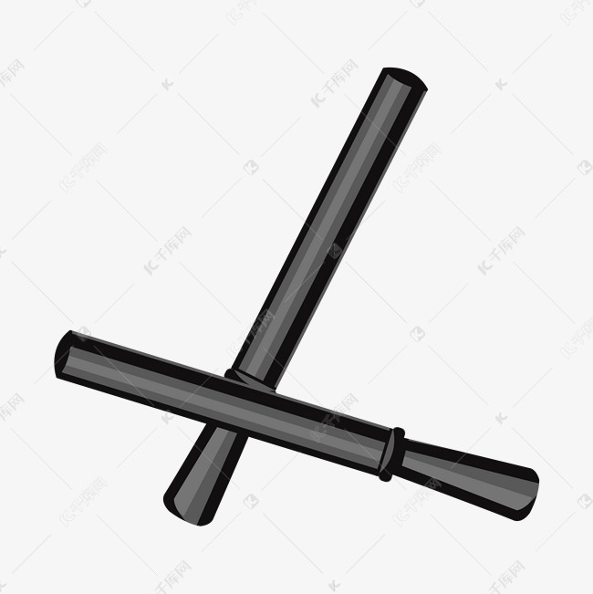 警察电棍矢量插画