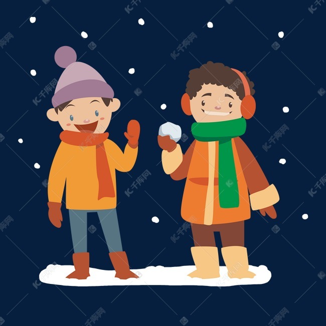 中国古典花纹边框素材  户外广告照明  手绘卡通男孩  冬天玩雪