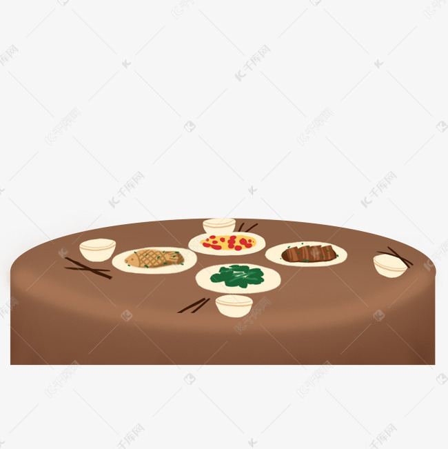 一桌卡通酒席免扣图下载