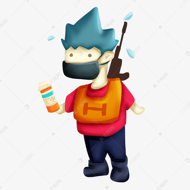 正在进行扫雷的男孩