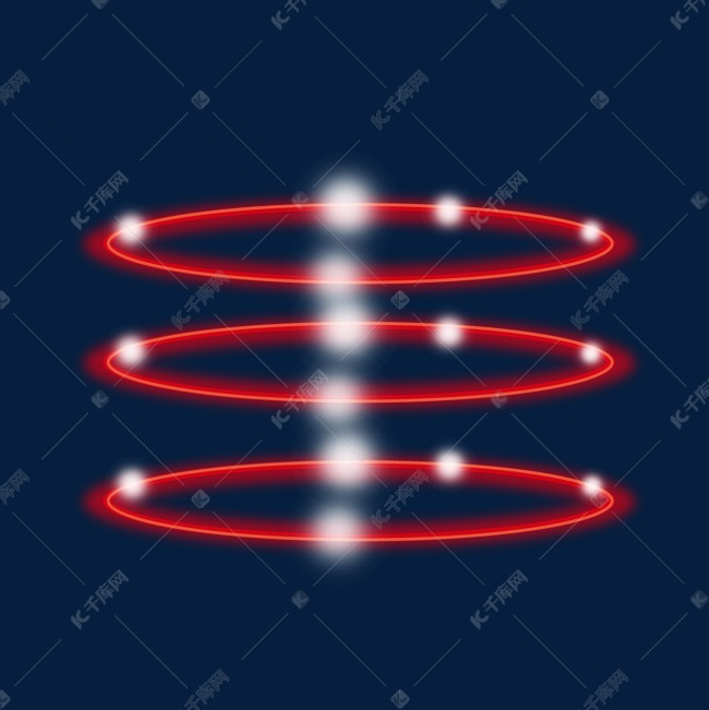 红色三个圆环光效