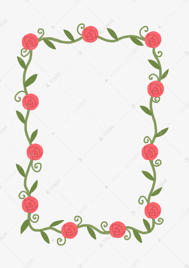 花藤鲜花花朵边框