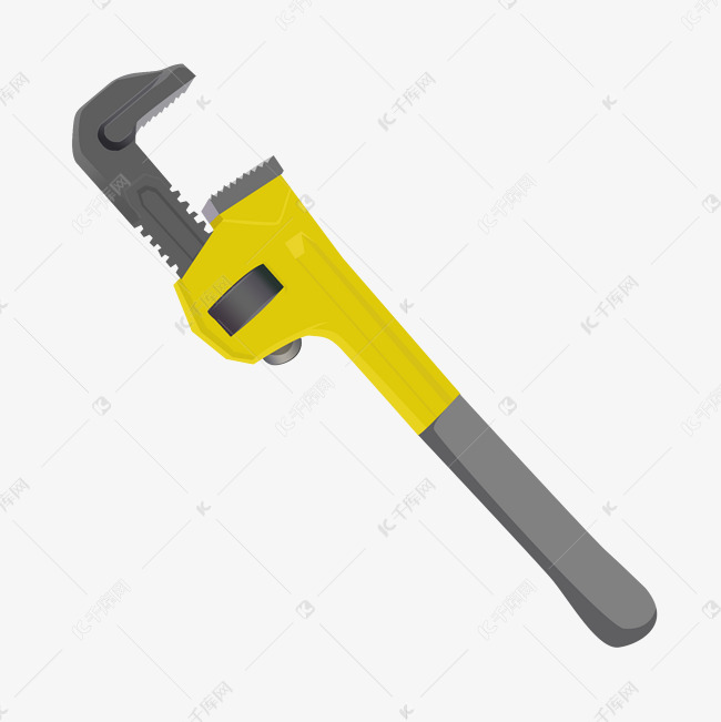 卡通黄色管子钳插画