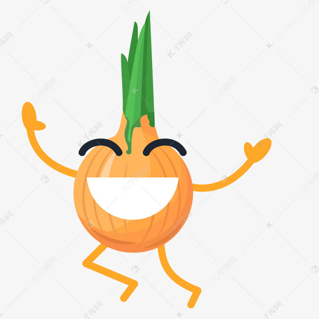 矢量卡通洋葱小人