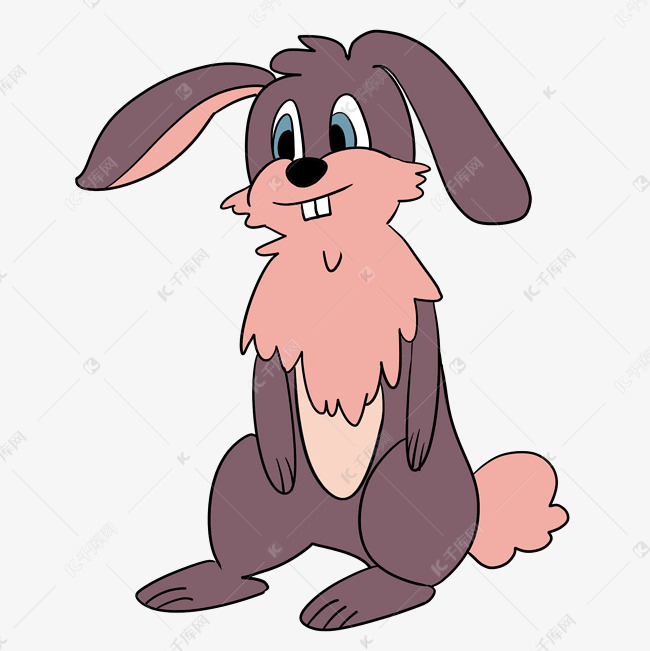 千库网 图片素材 手绘卡通兔子插画 版权可商用有保障           编号