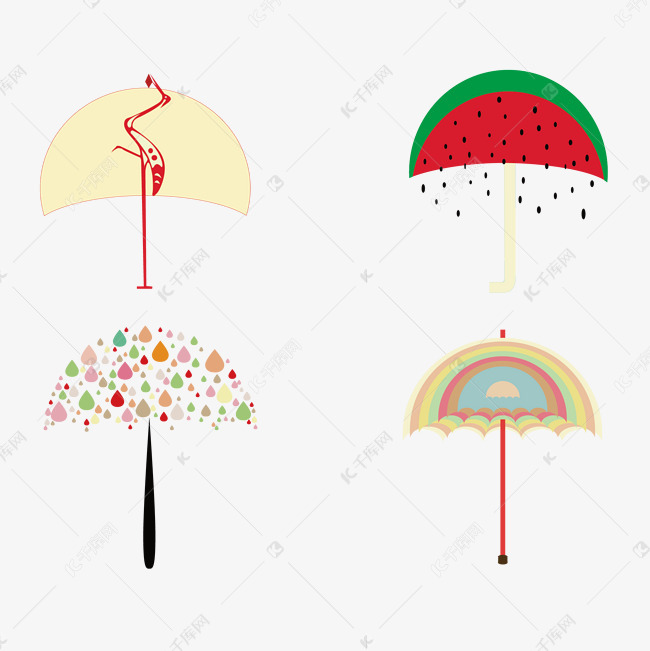 创意卡通装饰雨伞