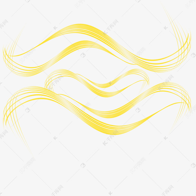 彩色不规则曲线背景装饰图案免抠