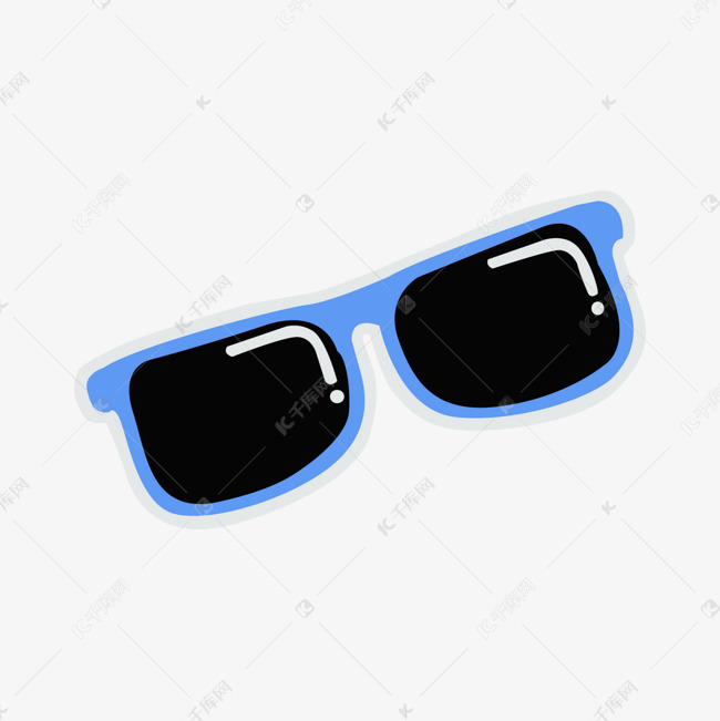 可爱卡通风格眼镜