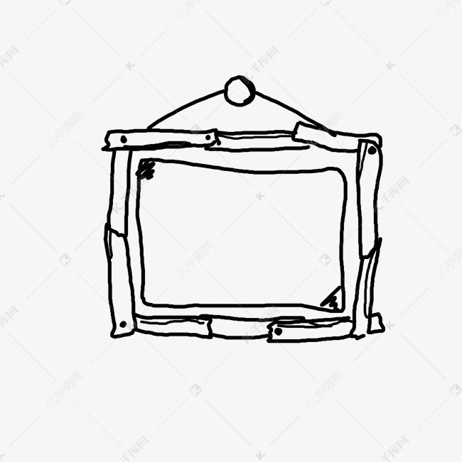 涂鸦风相框装饰素材