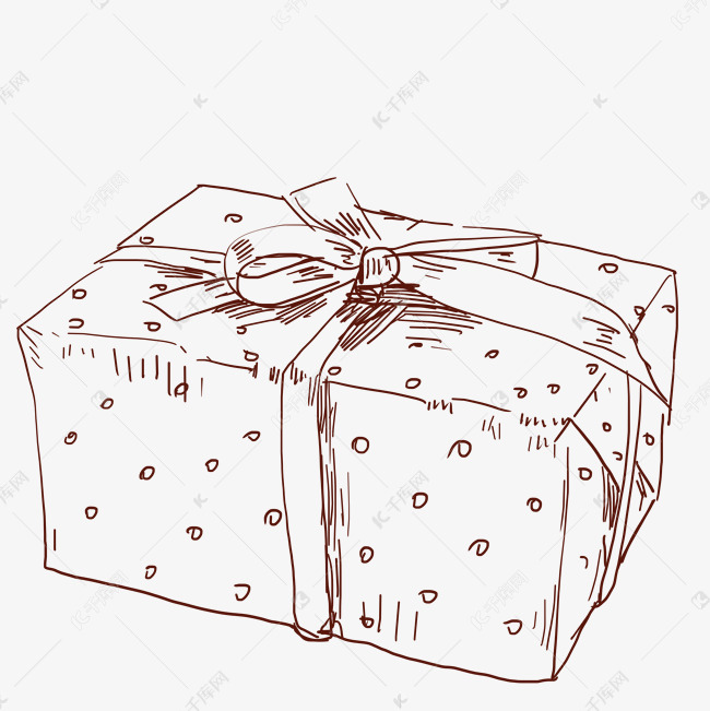 线描包装盒手绘插画素材图片免费下载-千库网