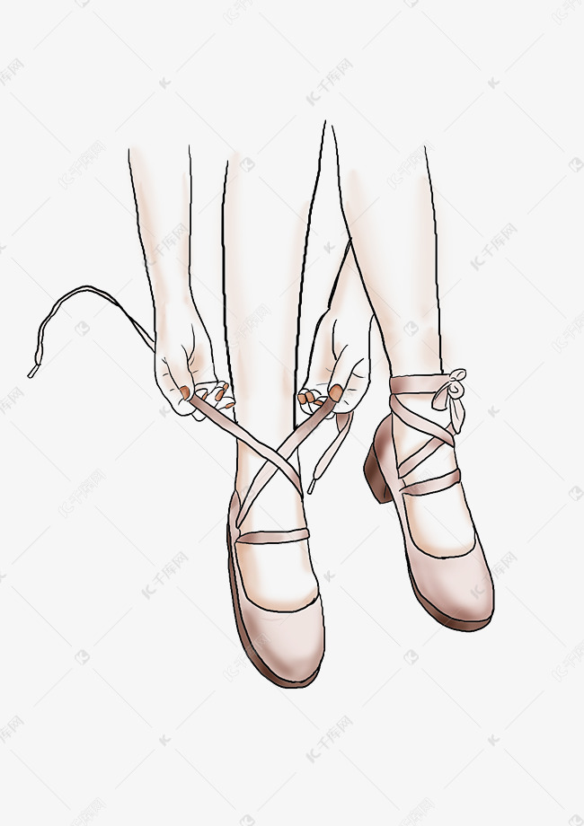 芭蕾舞鞋简笔画图片