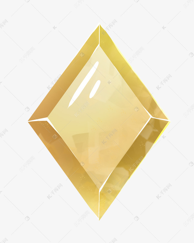 黄色菱形宝石