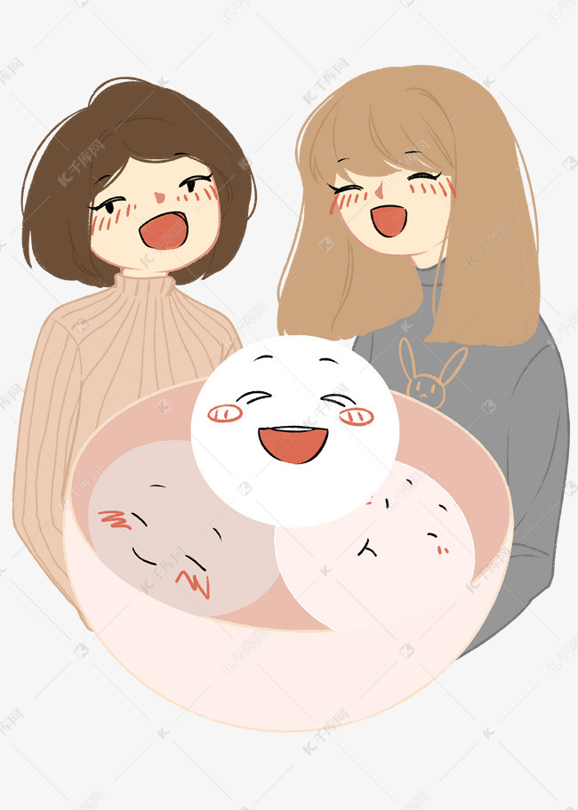 元宵节吃汤圆的小孩素材图片免费下载-千库网