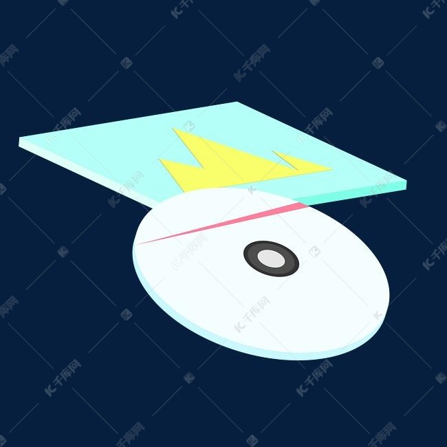 cd光盘2.5d插画