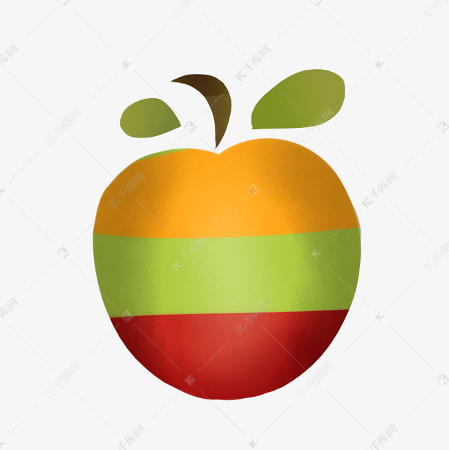 红黄绿三色大苹果