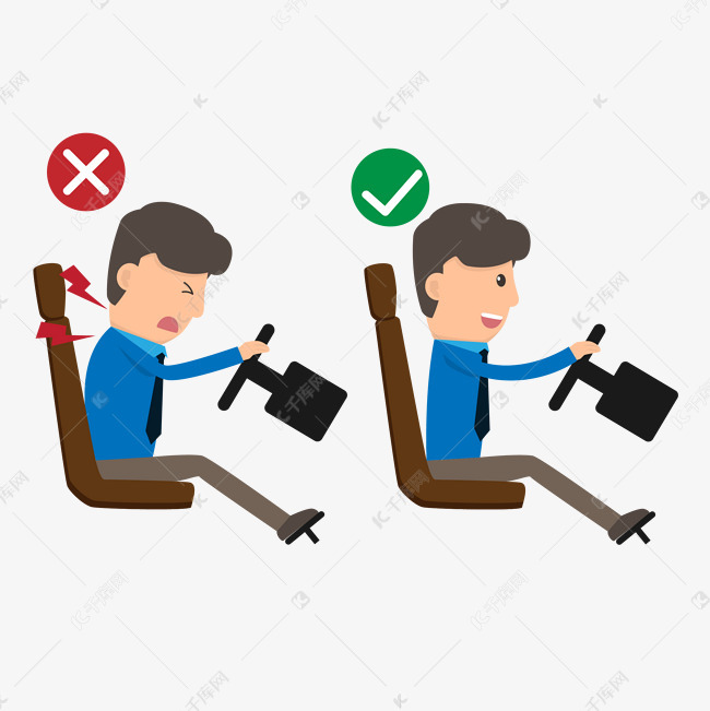 正确开车的姿势矢量素材