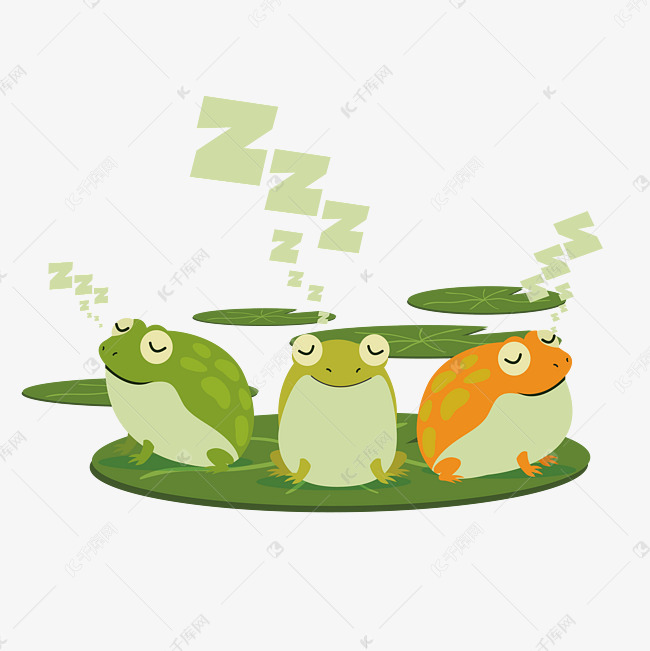 睡觉的青蛙免抠图
