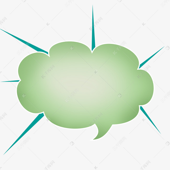 绿色标签爆炸对话框素材图片免费下载-千库网