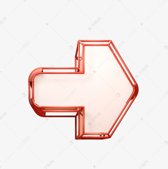 向右立体装饰箭头素材图片免费下载-千库网