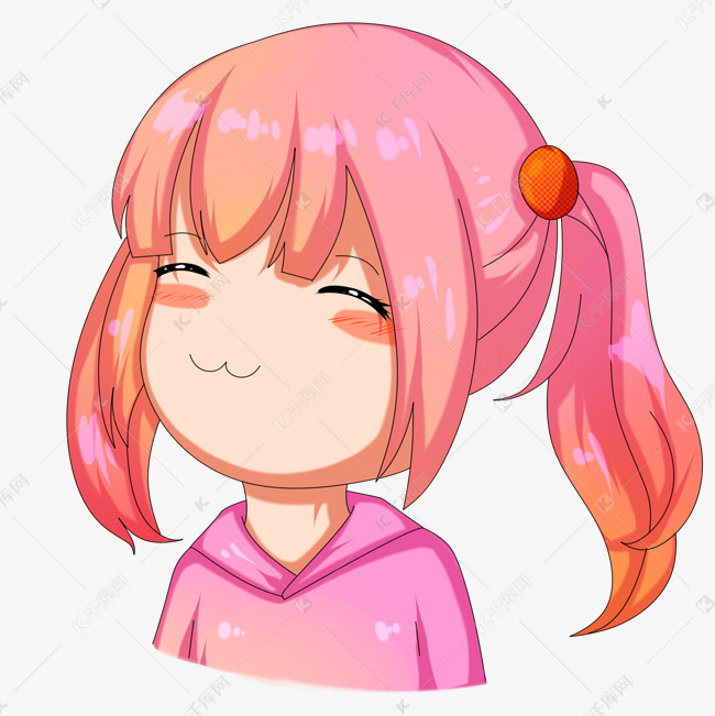 小女孩满足表情