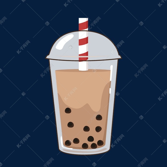珍珠奶茶矢量卡通