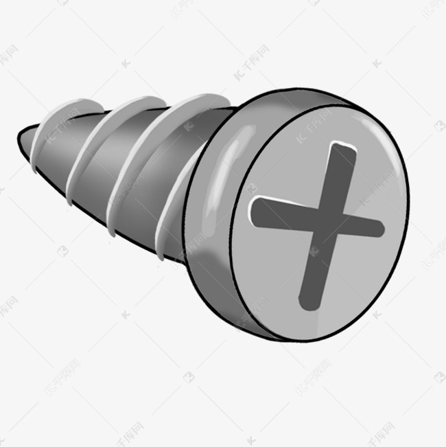 十字螺丝装饰插画