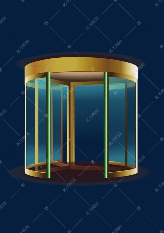 卡通高大上旋转门