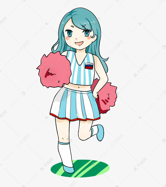 2018俄罗斯世界杯赛足球宝贝插画