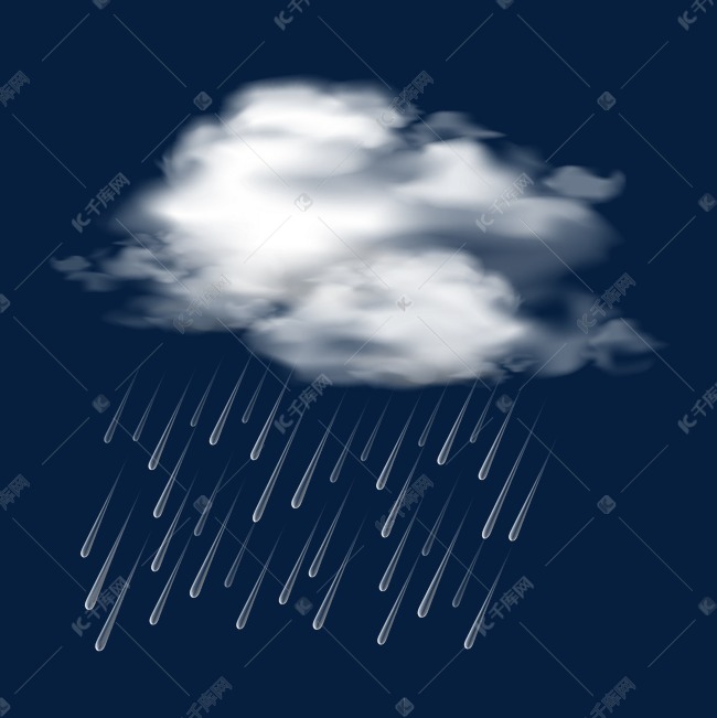 阵雨天气预报矢量素材
