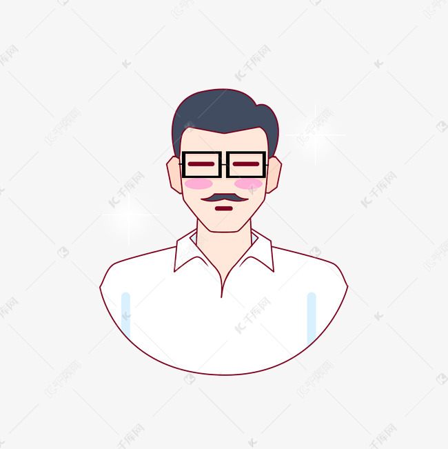 白领父亲手绘卡通表情