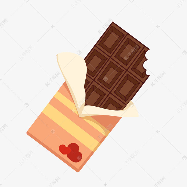 手绘情人节巧克力插画