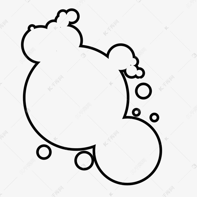 线性泡泡简笔画装饰免费下载素材图片免费下载-千库网