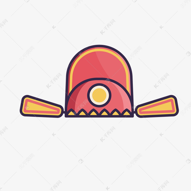 乌纱帽矢量插画png