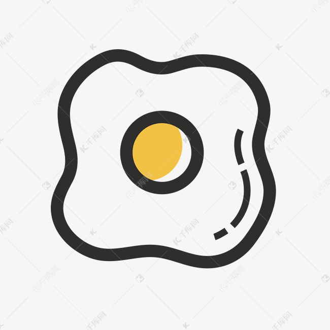 卡通荷包蛋图标免扣图