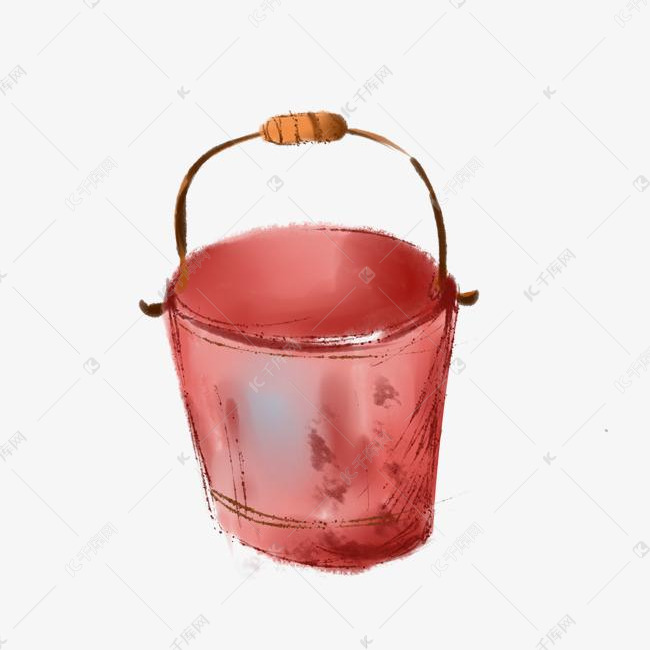 植树节水桶装饰插画