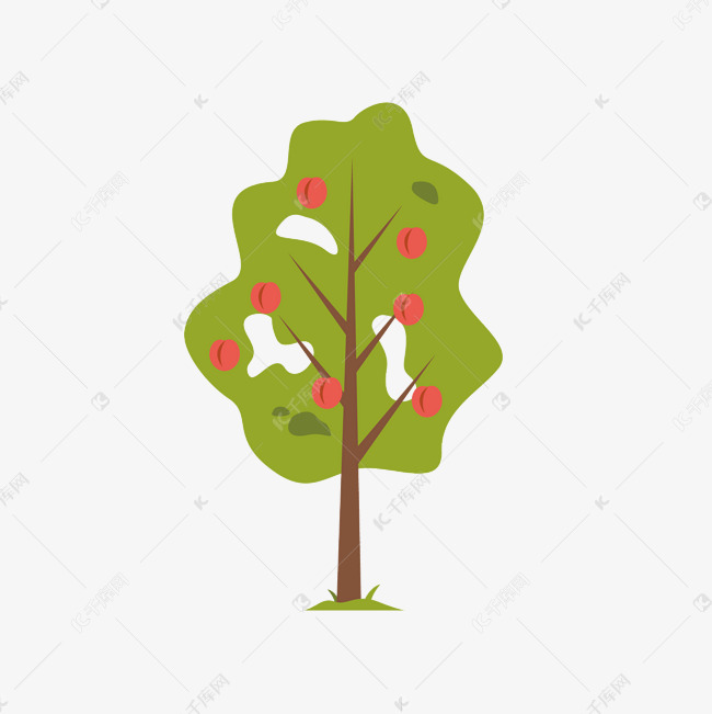 树木果树木元素素材图片免费下载 高清卡通手绘psd 千库网 图片编号