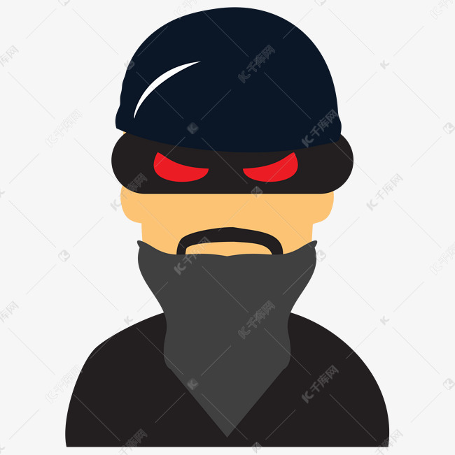 矢量蒙面歹徒坏人