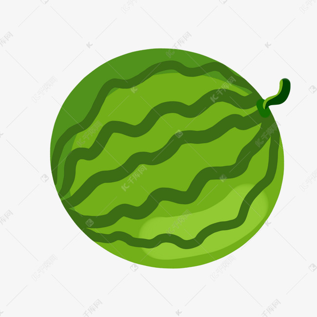 圆圆的大西瓜花纹瓜素材图片免费下载 高清装饰图案psd 千库网 图片编号