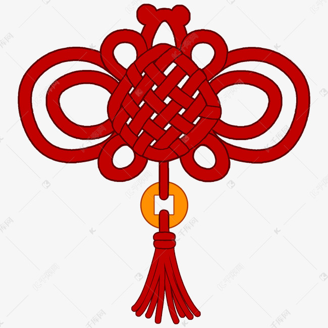 漂亮的中国结插画