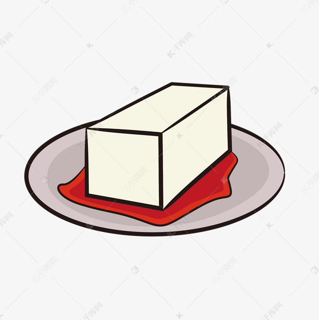 卡通线条豆腐脂矢量素材